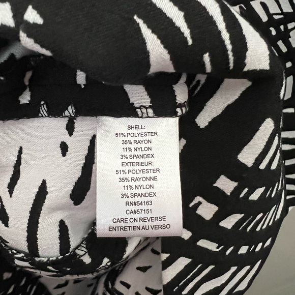 Calvin Klein Black and White Abstract Midi Dress - Picture 4 of 4